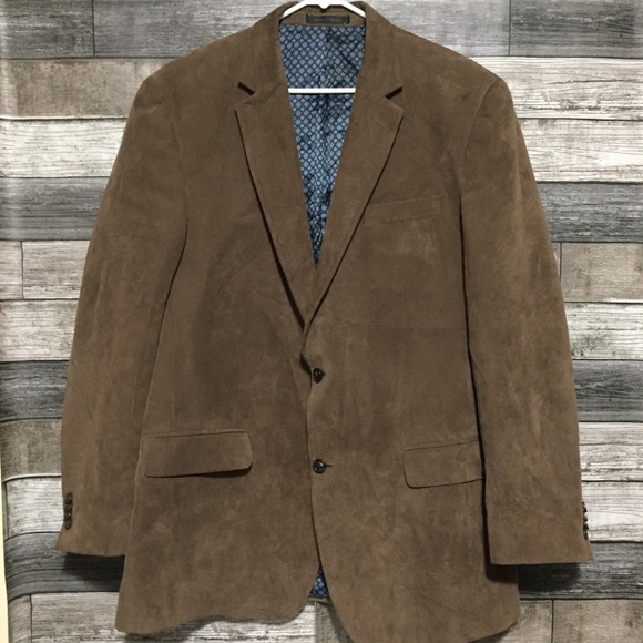 Michael Kors Corduroy Blazer Jacket Men’s 44L Brown 2 Button Polyester - Picture 5 of 10